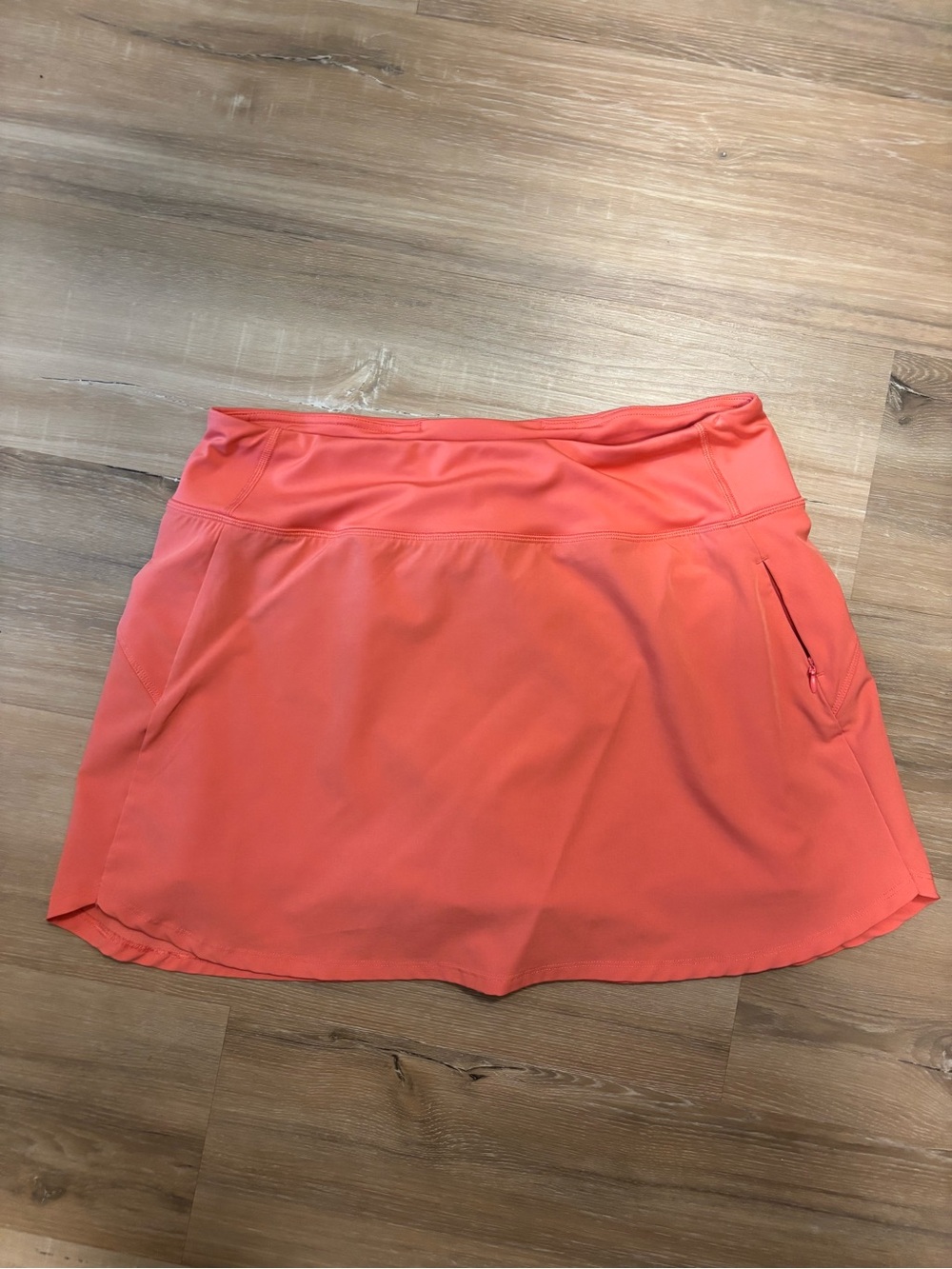 Coral Athletic Skort with Zip Pocket - Picture 2 of 2